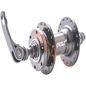 Resim BİSİKLET ÖN GÖBEK RULMANLI 32 DELİK ALÜMİNYUM SİYAH [DİSK UYUMLU] - MANDALLI 