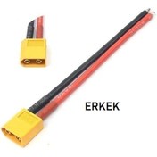 Resim Xt60 Erkek Lipo Pil Şarj Kablosu 10 Cm 12 Awg 4 Mm² 
