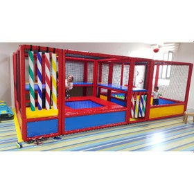 Resim Mega Akrobatik Oyun Havuzu ve Trambolin - Sünger Soft Play Top Havuzu Çocuk Oyun Alanı 