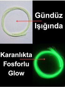 Resim Ea genset Beyaz Fosforlu Karanlıkta Parlayan Uv Neon Çapari Simi 