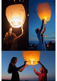 Resim 1 Adet Dilek Feneri - Sevgili Feneri - Dilek Balonu - Sevgililer Günü - Romantik Hediye 