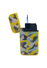 Resim Zengaz Cool Tasarım Jet Alev Çakmak - Yellow Camouflage Sarı 