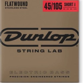 Resim AyrStore JIM DUNLOP Flatwound Kısa Ölçekli 45/105 Orta 4/SET Bas Gitar Telleri 