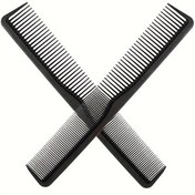 Resim 2'li Profesyonel Saç Şekillendirme Tarak Seti - Isıya Dayanıklı, İnce & Geniş Dişli, Anti-Statik - Dayanıklı ABS Plastik, Erkekler & Kadınlar için Salon Kalitesinde, Ev veya Berber Kullanımı için İdeal, Saç Şekillendirme Araçları 