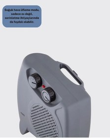 Resim Güvenli Elektrikli Fanlı Isıtıcı Termostatlı Hızlı Isıtma 