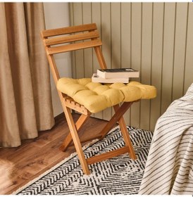 Resim Soft Traum Sandalye Minderi - Hardal - 45x45 Cm Çok Renkli 