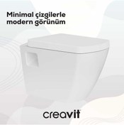 Resim Creavit Tetra Asma Klozet Lara Termoplast Kapak Set 