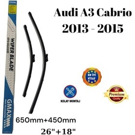 Resim Audi A3 Cabrio 2013 2014 2015 Uyumlu 26"+18" İnç Araca Özel Ön Cam Silecek Süpürgesi Takımı 650+450mm 