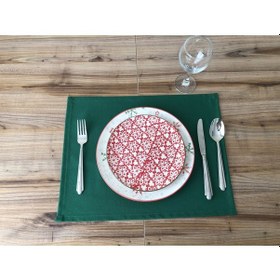 Resim Yaprak Yeşili Amerikan Servis 6 Adet Çok Renkli 