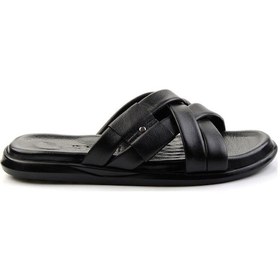 Resim Siyah Leather Erkek Terlik E04557241143 Siyah 