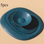 Resim Willowhaven 5 Adet Mavi Lavabo Duş Filtresi Tıkaç Koku Tuzakı Banyo Mutfak Aparatı 