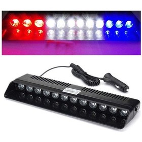 Resim 12 Ledli Cam Içi Flaşlı Vantuzlu Flaşllı Lamba Kırmızı-Beyaz-Mavi 