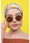 Resim Focus On MS004 Round Gold Brown Kadın Güneş Gözlüğü 