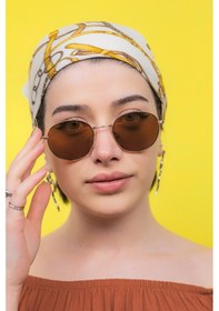 Resim Focus On MS004 Round Gold Brown Kadın Güneş Gözlüğü 