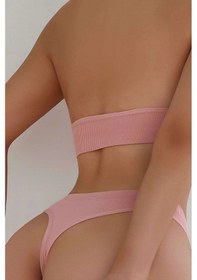 Resim Kadın Somon Seamless Tanga Sütyen Takım Çok Renkli 