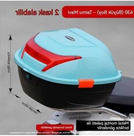 Resim Tongxida Motosiklet Arka Çanta Alet Kutusu, Mavi, Pratik Saklama Box Mavi 