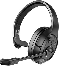 Resim EKSA H1 Mikrofonlu Bluetooth Kulaklık, 30 Metre Bağlantı Çağrı Merkezi Kulaklığı, Geri Çekilebilir Mikrofonlu Kablosuz Bilgisayar Kulaklığı, Sessiz İşlevli Kablosuz Bilgisayar Kulaklığı, Skype Office Web Semineri için İş Kulaklığı 
