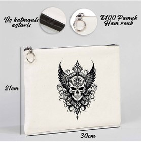 Resim Tattoo Tablet/portföy Çanta - Astarlı 30x21 Cm Beyaz Beyaz 