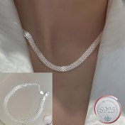 Resim 2 adet Zarif 925 Gümüş Dantel Zincir Kolye ve Bileklik Seti - Günlük Giyim, Partiler ve Özel Günler için Şık Minimalist Takı, Mükemmel Sevgililer Günü veya Anneler Günü Hediyesi, Parti Aksesuarları | Dantel Zincir Tasarımı | Dayanıklı Takı 