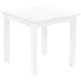 Resim Bahçeme Kaş 80X80 Sabit Ayaklı Ahşap Bahçe Balkon Masası -Beyaz 