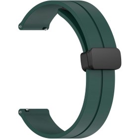 Resim Microsonic Samsung Galaxy Watch Active 2 40mm Kordon Ribbon Line Koyu Yeşil 