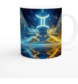 Resim Ikizler Burcu Baskılı Kahve Kupası - Zodyak Maskeli Balo Vs4 