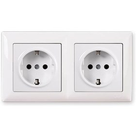 Resim Visage Beyaz 2'li Set Topraklı Priz + Topraklı Priz 