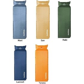 Resim Naturehike Ultralight Şişme Kamp Matı 185 60 2.5 Cm Mavi 