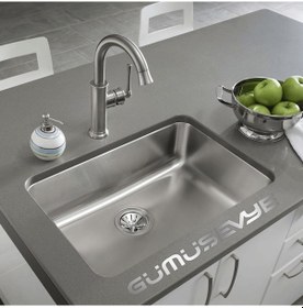Resim Ukinox Tezgah Altı D500 Paslanmaz Çelik Eviye 50 x 40 Tek Adet 