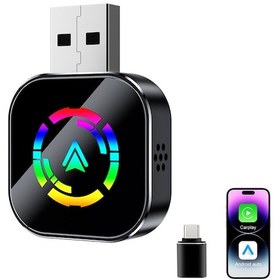 Resim Neevoyu 2025 Q1as Siyah Kablosuz Carplay/android Auto Adaptörü - 5.8ghz Wifi, Bluetooth 5.0, Hızlı Bağlantı, Usb/type-c, Yabancı Sisteme Uyumlu 