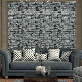 Resim Golden Eski Tuğla Desenli Duvar Kağıdı Siyah 52 cm x 10 m 