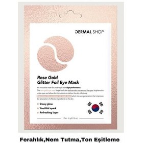 Resim Dermal 3 Katmanlı Rose Flash Foil Göz Altı Torbalarına Karşı Kağıt Göz Maskesi 4 Gr 5 Adet 