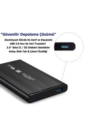 Resim Maxgo 2126s 2.5" USB 3.0 Harici SSD Harddisk Taşınabilir HDD Kutusu Sata Siyah 