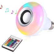 Resim Mofy's Aydınlatma Led Işık Lamba E 27 Duy Bluetooth Hopörlörlü Renk Değiştiren Led Ampül 4 Renk Kumandalı 