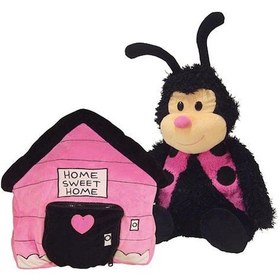 Resim Happy Nappers - 2 İn 1. Peluş Uğur Böceği Ve Ev-Yastık Birarada.. 