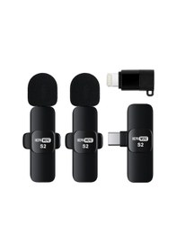 Resim Hepa Merz S2 İphone Ve Type C Uyumlu Kablosuz İkili Yaka Mikrofonu Youtube Facebook Tiktok Vlog 