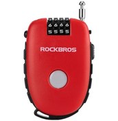 Resim Rockbros 32420981001 Teleskopik Zincir Bisiklet Kod Kilidi, Anti-hırsızlık Çelik Tel Bisiklet Kilidi Kask Sırt Çantası Şifre Kilidi 