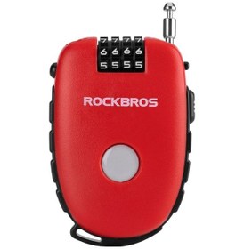 Resim Rockbros 32420981001 Teleskopik Zincir Bisiklet Kod Kilidi, Anti-hırsızlık Çelik Tel Bisiklet Kilidi Kask Sırt Çantası Şifre Kilidi 