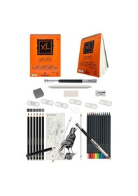 Resim Canson Xl Croquis Spiralli Eskiz 90gr A5 50 Yp Pitt Graphite Matte 10b, 8b, 6b, 4b, 2b ,hb Eskiz Set 