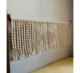 Resim Zuviel Deco Makrome Yatak Başlığı, Baza Başlığı 