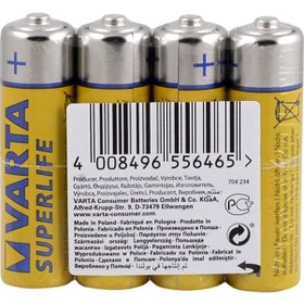 Resim Varta Superlife 2006 Shrink AA Kalem Pil 4'lü 