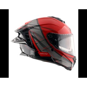 Resim Axor Brutale Surges Full Face Kapalı Kask Parlak Kırmızı - Siyah 