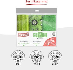 Resim Çok Amaçlı Mikrofiber Mutfak Bezi 3'lü Ekonomik İz Bırakmaz, Ekstra Emici, Hızlı Kuruyan Mikrofiber Temizlik Bezi, Mutfak, Ofis, Kafe, Otel 