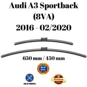 Resim Audi A3 Sportback 8va 2016 2017 2018 2019 2020 Uyumlu Ön Cam Muz Tipi Silecek Süpürgesi Seti 650/450mm Silbak 