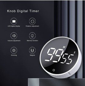 Resim Slons Aksesuar Led ışıklı timer geri sayım saati zamanlayıcı mutfak saati sporcu saati geri sayım alarmlı şarjlı 