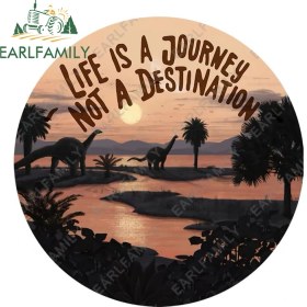 Resim Wenchang Shop C YT-188484 Hayat Bir Yolculuktur Dağ Buzdolabı Araba Stickerları Tampon Dizüstü Buzdolabı Van Grafikleri Için 13CM x 12.7cm Boyutunda (Yurt Dışından) 