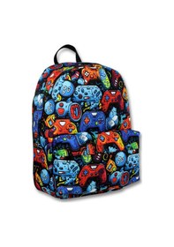 Resim Ümit Çanta Erkek Çocuklar İçin Mavi Turuncu Renkli Oyun Konsolu Baskılı Okul Çantası - 5092 Mavi - Turuncu 