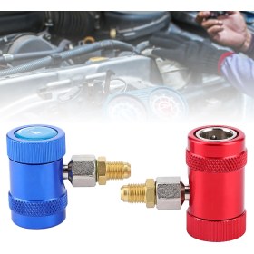 Resim Geeroyoo R1234yf Soğutma Ruhsatı İçin Bakır Hızlı Bağlantı Adaptörü - Yüksek/düşük Basınçlı, Sızıntı Engeli, Manifold Gauge Uyumlu 