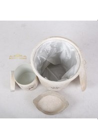 Resim Shems Vizon 6 Prç Kirli Çamaşır Sepeti Seti + Banyo Paspası Seti Vizon 