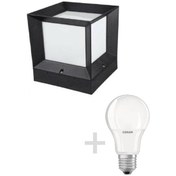 Resim Beyaz Işık Ampullü Set Üstü Kare Küp Bahçe Aydınlatma Armatürü Diğer 